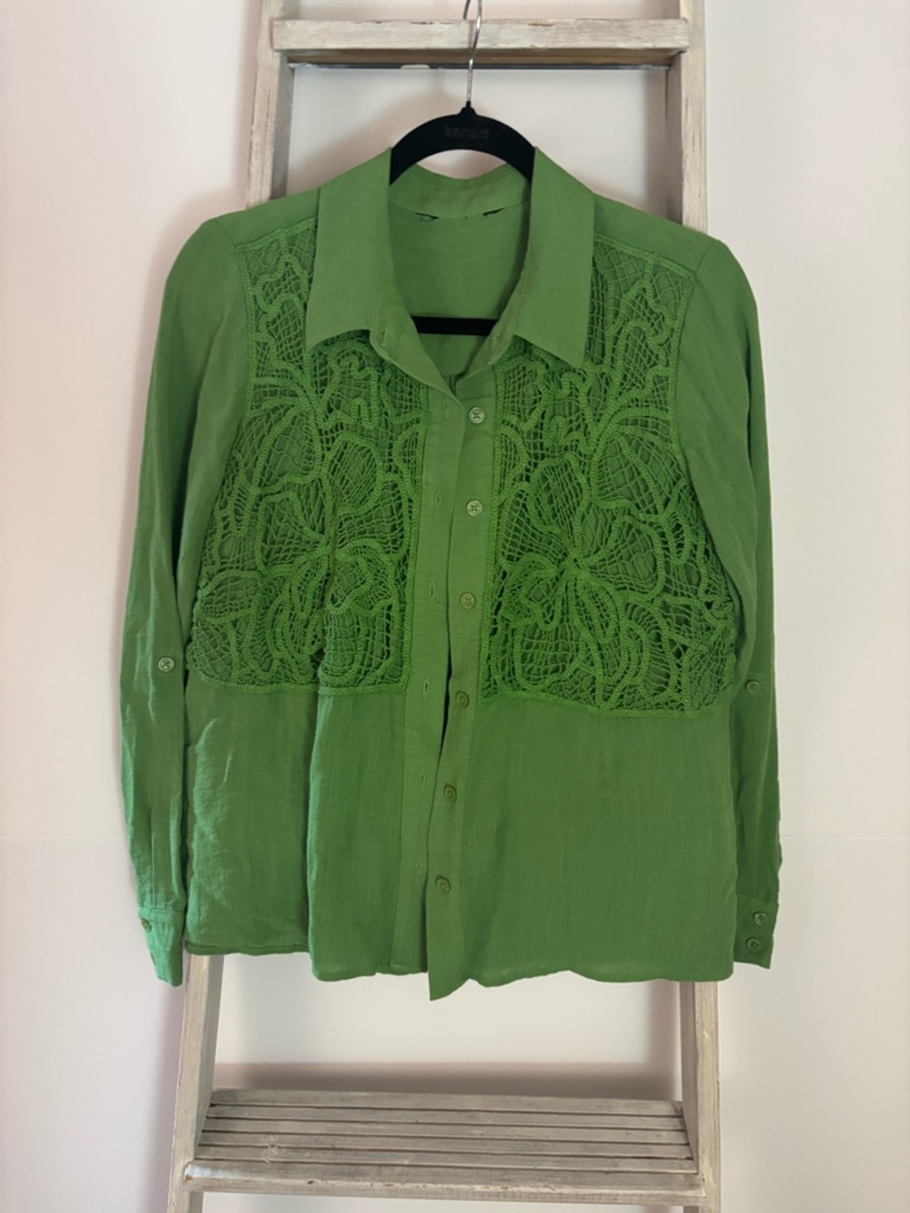 No brand women’s medium Blouse, Lacey Panels, crochet, grandmacore, cottagecore